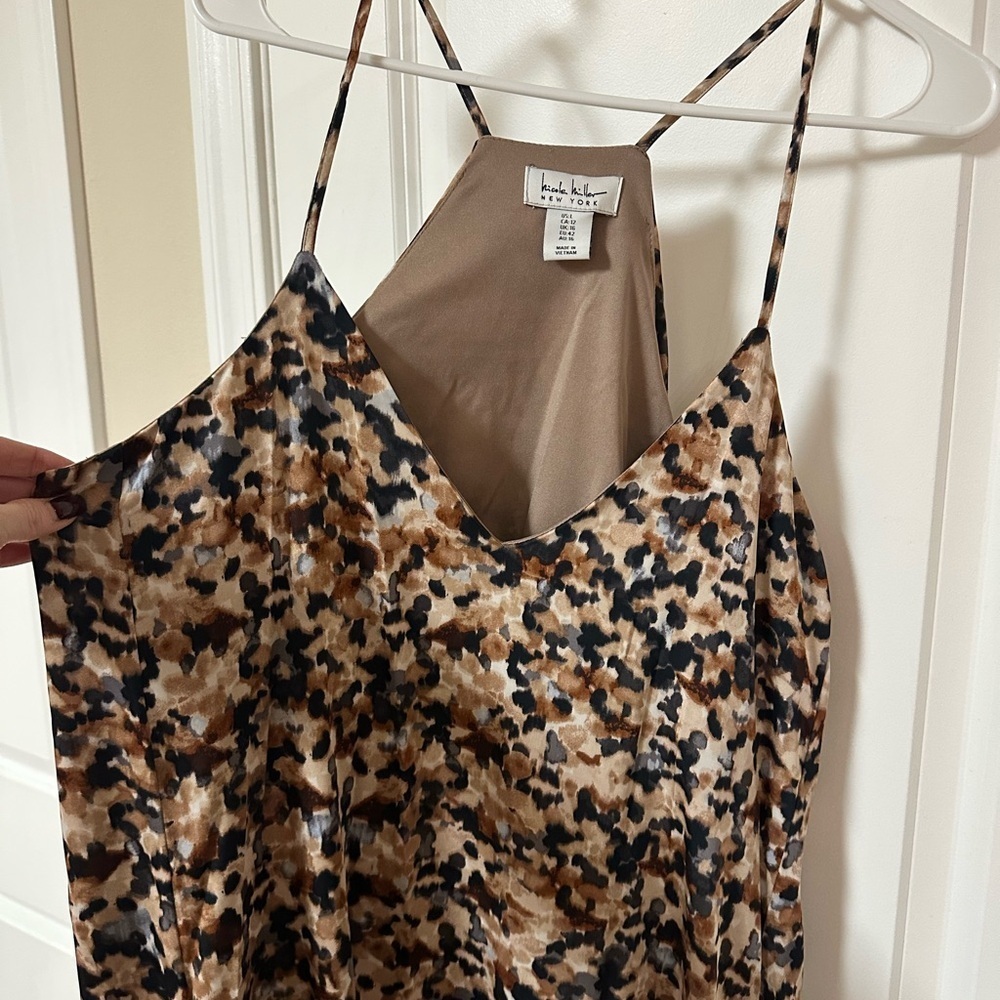 NWT!! Nicole Miller Black and Brown Floral Maxi Dress - Picture 10 of 12